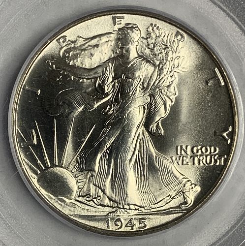1945 Walking Liberty Half, MS65 PCGS (7563)