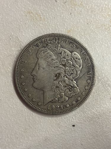 1921 D Morgan silver dollar