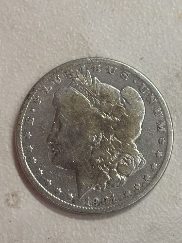 1901 O Morgan silver dollar