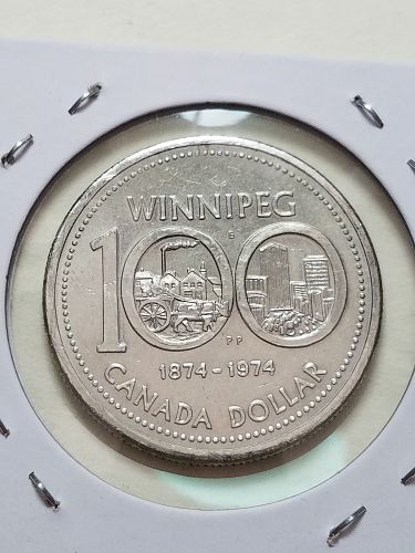 1974 Canada 1 Dollar - Elizabeth II Winnipeg .500 Silver NIFC 23g One