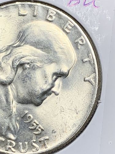 1955 90% Silver "Bugs Bunny" Franklin Half Dollar in BU Condition w/ FBL