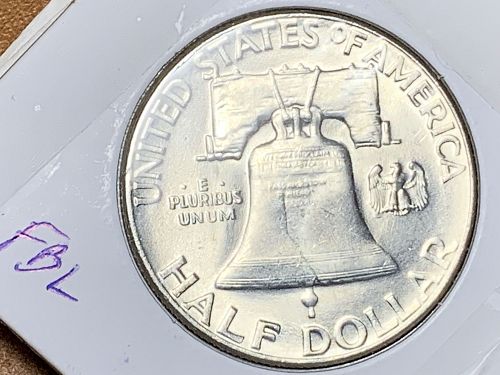 1955 90% Silver "Bugs Bunny" Franklin Half Dollar in BU Condition w/ FBL