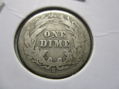 1911-S  Barber Dime.  Item: 10 B11S-04.