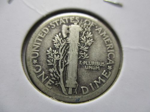 1919  Mercury Dime.  Item: 10 M19-14.