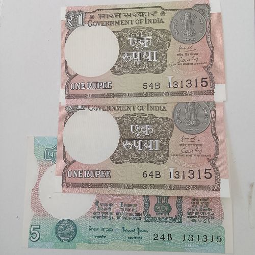 INDIA   MATCHING  TRIO...UNC 131315  x  3