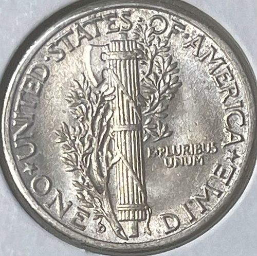 1944-D Mercury Silver Dime • Nice Silver Dime AU/Unc. Condition