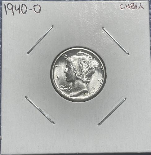 1940-D Mercury Silver Dime ~ Brilliant Uncirculated Condition