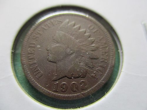 1902  Indian Head Cent.  Item: 1 I02-16.