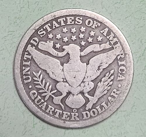 1892-O Barber Quarter Good-4