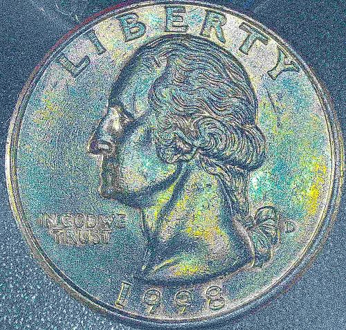 1998 D Washington Quarter Gem Beautiful Toning