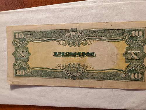 1942 Japanese Government 10 Peso Note