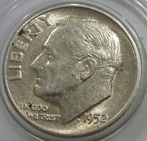 1952-P Roosevelt Silver Dime.  ( X-118)