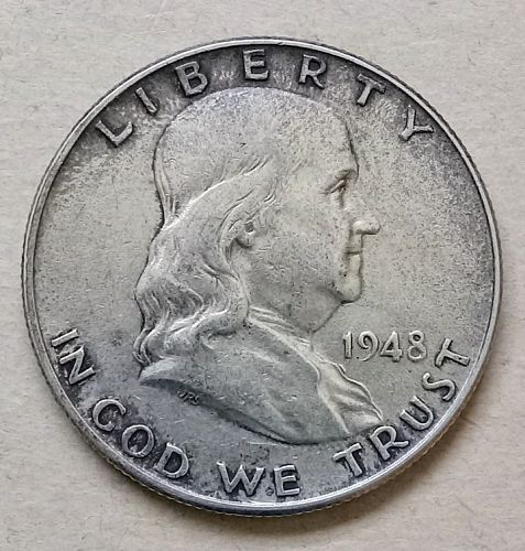 1948 Franklin Half Dollar • .900 Silver • CH XF  *fh482