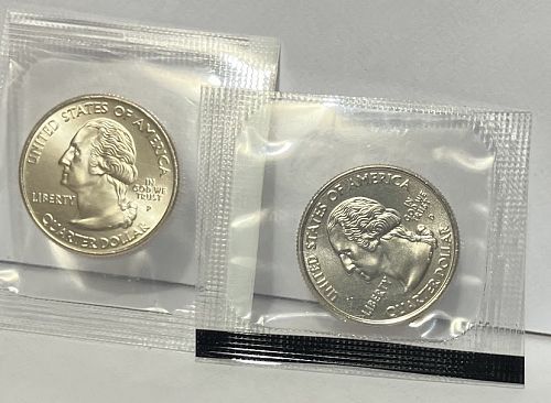 2006 P and D North Dakota state quarters in orig US Mint cello