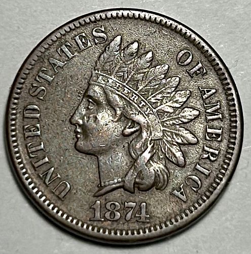 1874 Indian Head Cent. 11211