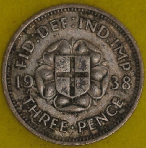 1938 Great Britain Threepence VF