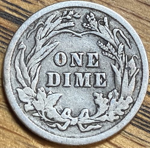 1914 barber dime in FINE condition