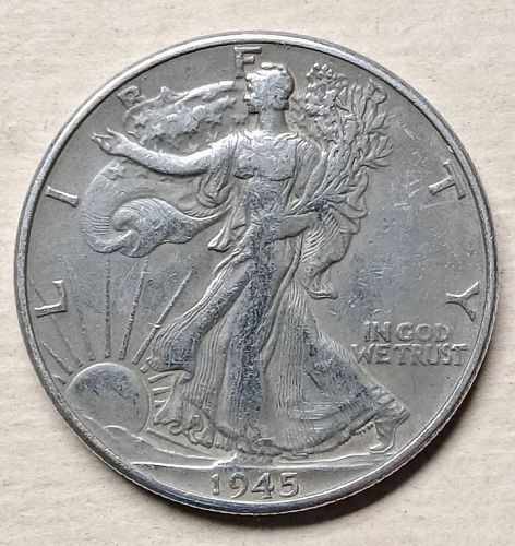 1945 Walking Liberty Half Dollar • .900 Silver • XF  *wl452