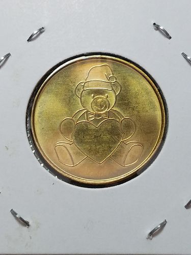 Shriners Children's Teddy Bear Heart Token Childrens