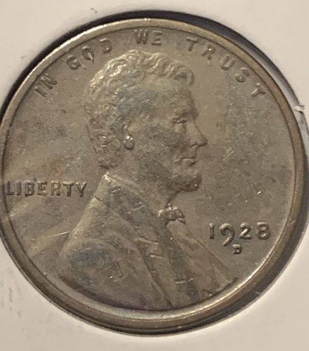 1928 D WHEAT PENNY HAS MACHINE DOUBLING ON OBVERSE SEE PHOTOS BIN 3.00