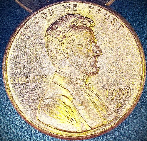 1998 D Lincoln Memorial Cent Small Cents: GBU Red