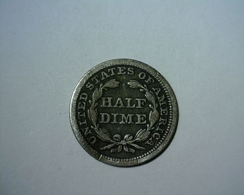 1859  SILVER  SEATED LIBERTY HALF DIME     NICE LOOKING COIN!!!!