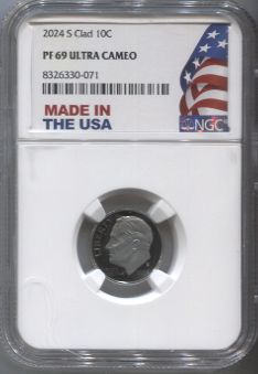 2024 - S   ROOSEVELT   DIME  --   NGC  --  PF 69 UCAM