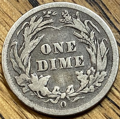 1893O barber dime in GOOD condition