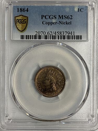 1864 CN Indian Head Cent, MS62 PCGS (8009)