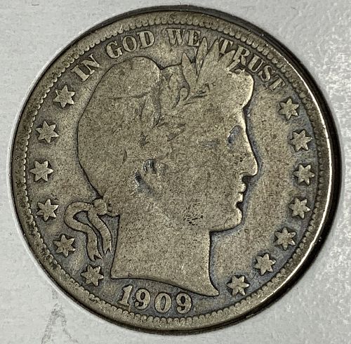 1909 Barber Half Dollar, VG (7971)