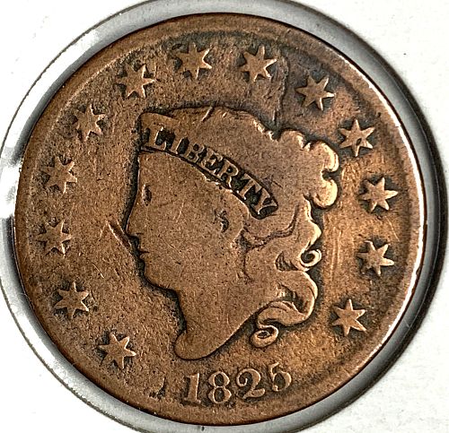 1825 U.S. Large Cent, Circulated. (7940)