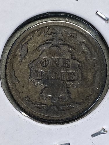 1876 Seated Liberty Dime VG