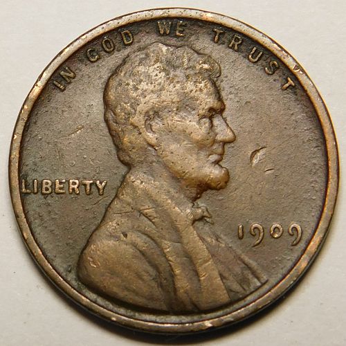 1909 VDB Lincoln Wheat Cent/ Penny Corroded with VF-Details "Actual Coin Pictured"