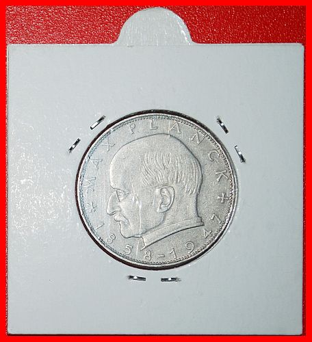 Ⰶ NOBEL PRIZE 1918:GERMANY★2 MARKS 1962F PLANCK (1858-1947) DIE A BADEN-WUERTTEMBERG!