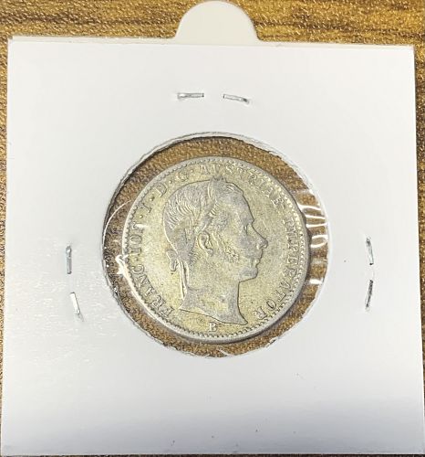 Austria &frac14; florin, 1862 B