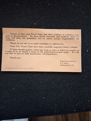 1961 P Proof Sets