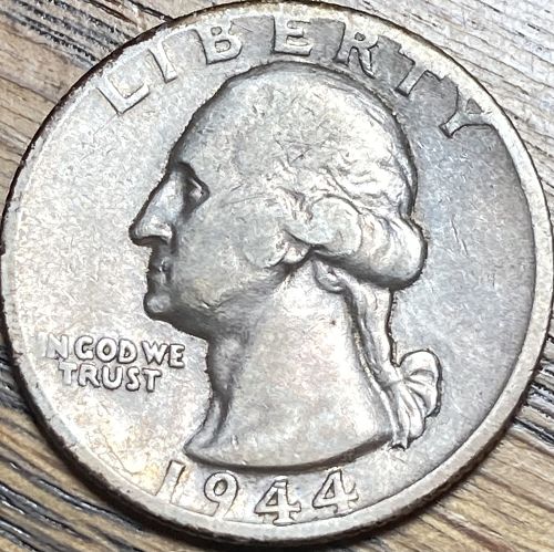 1944D Washington quarter in VERY FINE condition