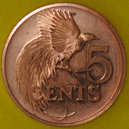 1974 Trinidad & Tobago 5 Cents Proof