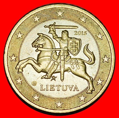 Ⰶ NORDIC GOLD (2015-2024): lithuania (ex. the USSR, russia) ★ 50 EURO CENTS 2015!