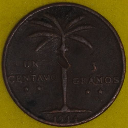 1944 Dominican Republic Centavo VG