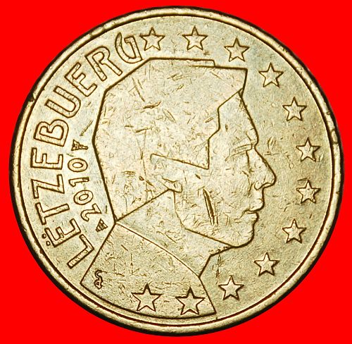Ⰶ NETHERLANDS (2002-2024): LUXEMBOURG ★ 50 EURO CENTS 2010 NORDIC GOLD! HENRY (2000-)