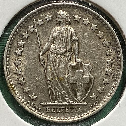 1944 Swiss Silver 1/2 Franc
