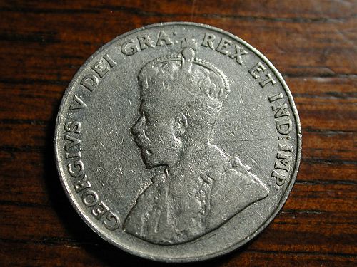 1922 Canada .05 Cent Nickel NICE