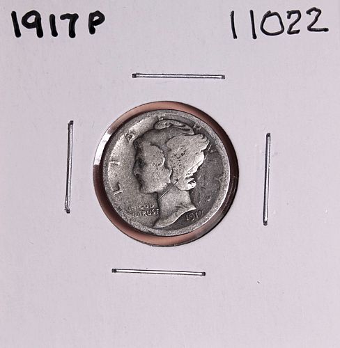 1917 P SILVER MERCURY DIME #11022