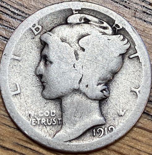 1919S mercury dime in ALMOST GOOD condition
