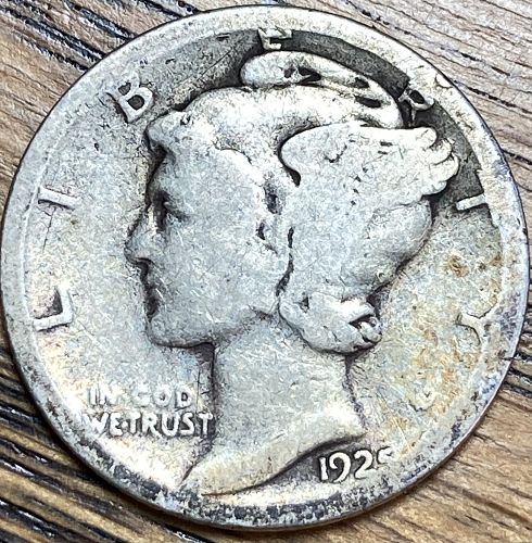 1925S mercury dime in GOOD condition