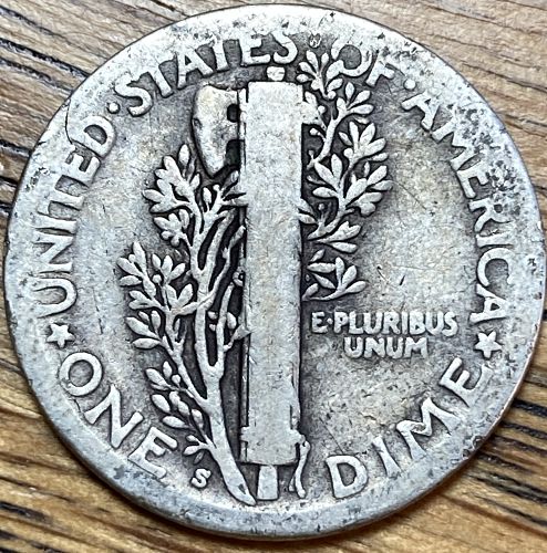 1928S mercury dime in GOOD condition