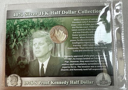 40% Silver JFK Half Dollar Collection 1976-S Proof Kennedy