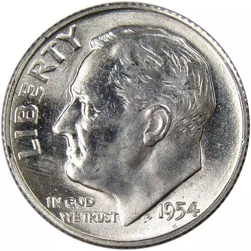 1954   S  ROOSEVELT DIME