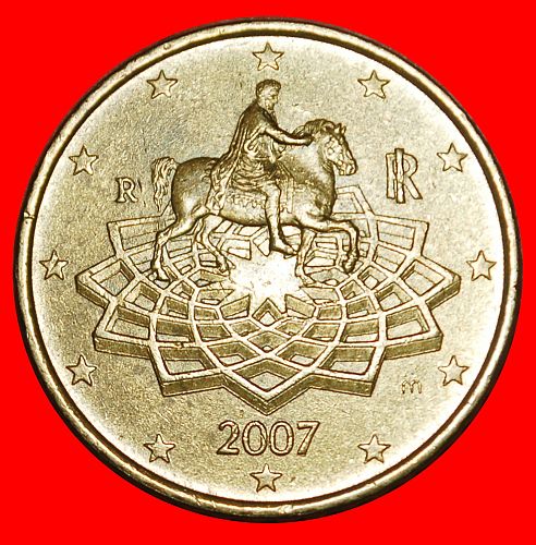 Ⰶ NORDIC GOLD (2002-2024): ITALY ★ 50 EURO CENTS 2007R MARCUS AURELIUS (161-180)!